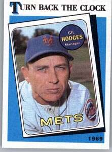1989 Topps 664 Gil Hodges New York Mets Position – Manager  D-TBTC Displays - Turn Back The Clock Baseball MLB Front