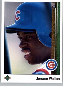 1989 Upper Deck 765 Jerome Walton Chicago Cubs Position – OF (Out Field)  RC Rookie Card Baseball MLB Front