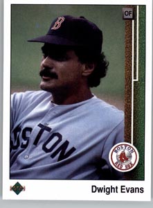 1989 Upper Deck 366 Dwight Evans Boston Red Sox Position – OF (Out Field)  Baseball MLB Front