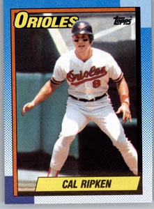 1990 Topps 570 Cal Ripken Baltimore Orioles Position – SS (Short Stop)  Baseball MLB Front