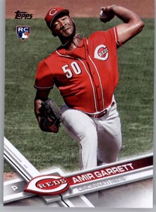 2017 Topps 539 Amir Garrett Cincinnati Reds Position – P (Pitcher)  RC Rookie Card Baseball MLB Front