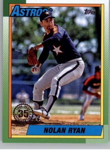 2025 Topps 1990 Topps Baseball 35th Anniversary T90-80 Nolan Ryan Houston Astros Position – P (Pitcher)  Baseball MLB Front